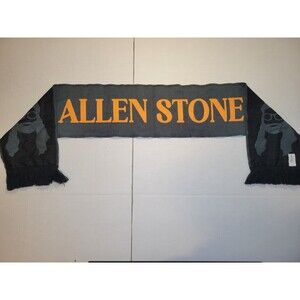 Allen Stone Scarf From Tour‎ Black Orange Fluff Face